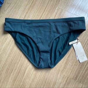 CALIA BIKINI BOTTOM TEAL EVENING SEA RIBBED